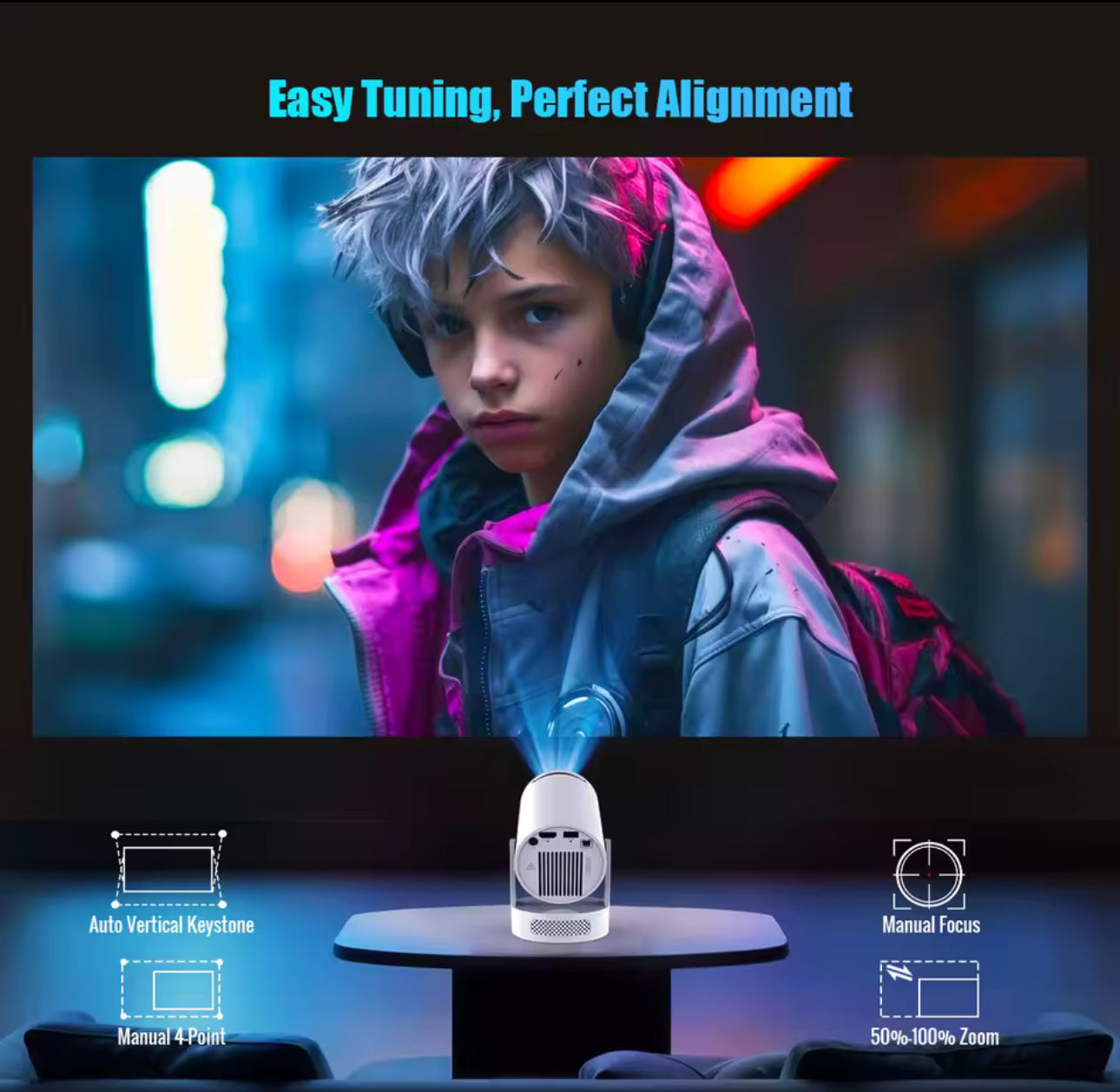 1080p Mini Home Theater Projector